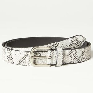 Lucky Brand Gray SnakeSkin Python Suede Leather Belt Size Medium BUW0977